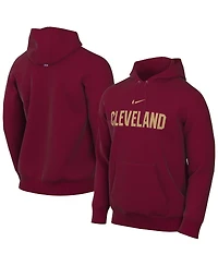 Nike Men's Wine Cleveland Cavaliers Sportswear Essential Wordmark Club Hoodie
