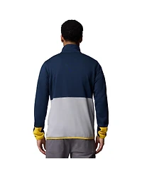 Columbia Men's Navy/Gray Michigan Wolverines Hike Omni-Wick Half-Zip Pullover Hoodie