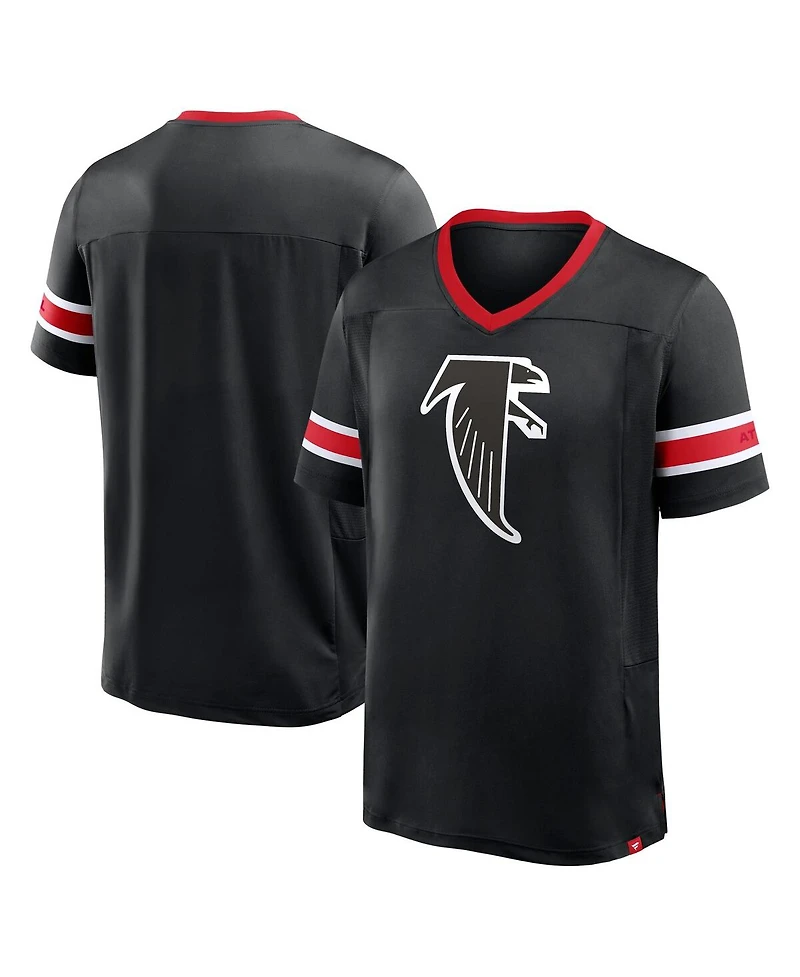 Fanatics Men's Black Atlanta Falcons Hometown Premium Hashmark V-Neck T-Shirt