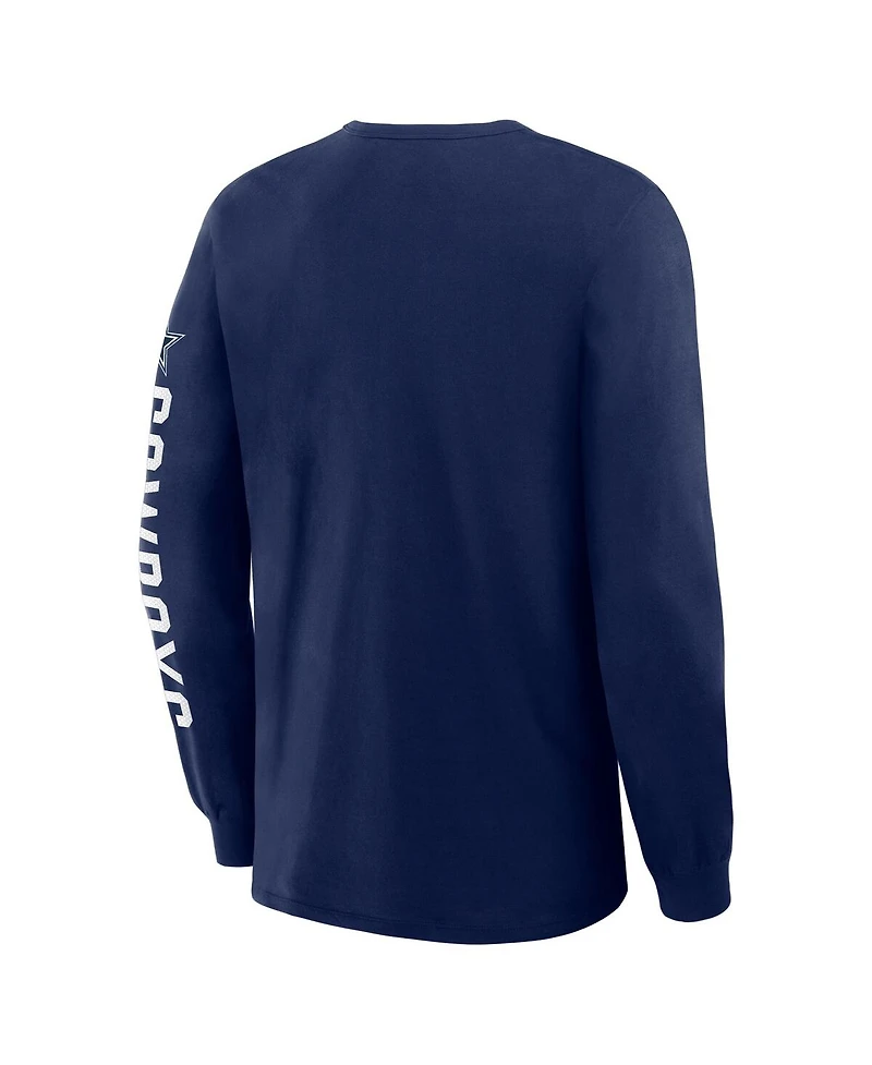 Fanatics Men's Navy Dallas Cowboys Hometown Sweep Legacy Long Sleeve T-Shirt