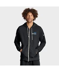 Nike Men's Black Carolina Panthers Sideline Standard Issue Utility Player Dri-fit Full-Zip Hoodie