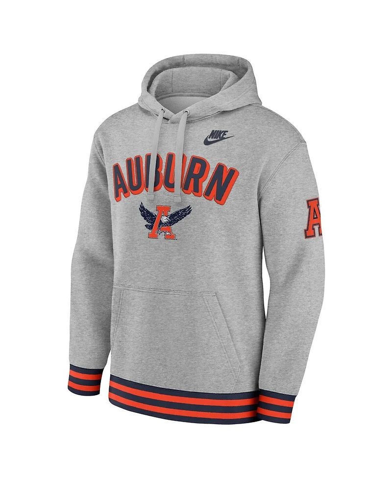 Nike Men's Heather Gray Auburn Tigers Legacy Retro Pullover Hoodie