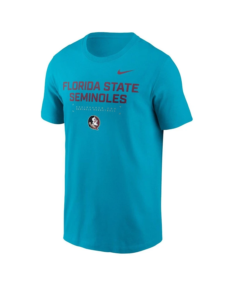 Nike Men's Turquoise Florida State Seminoles 2025 Courtside Basketball Performance T-Shirt