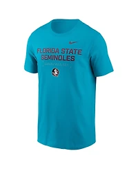 Nike Men's Turquoise Florida State Seminoles 2025 Courtside Basketball Performance T-Shirt