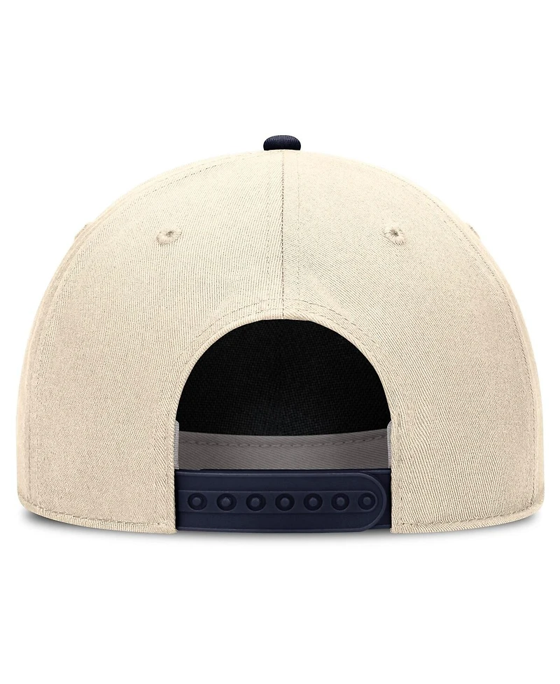 Nike Men's Natural/Navy Penn State Nittany Lions Academic Rise Dri-fit Adjustable Hat