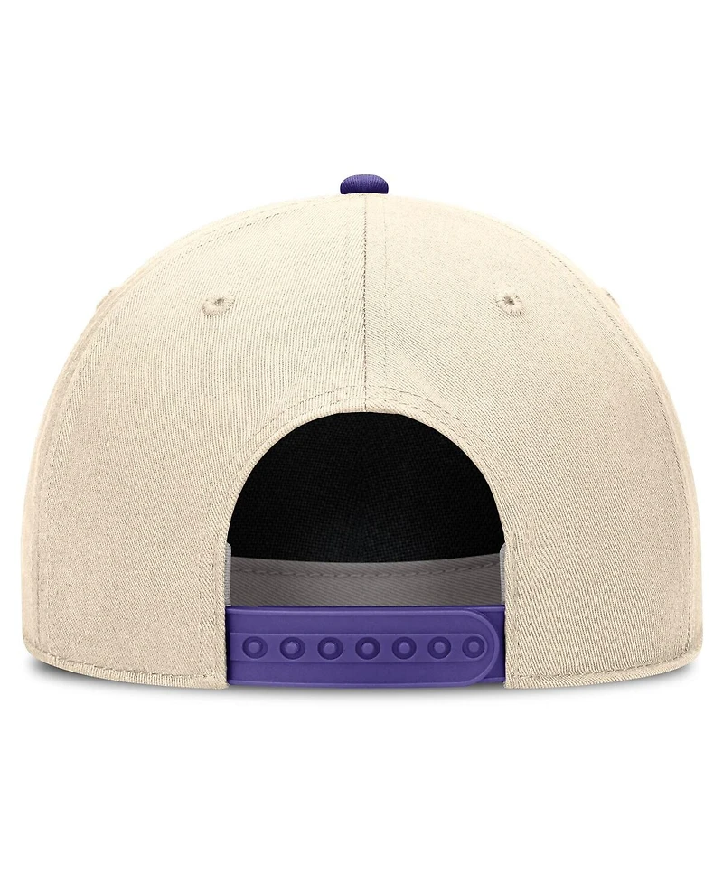 Nike Men's Natural/Purple Lsu Tigers Academic Rise Dri-fit Adjustable Hat