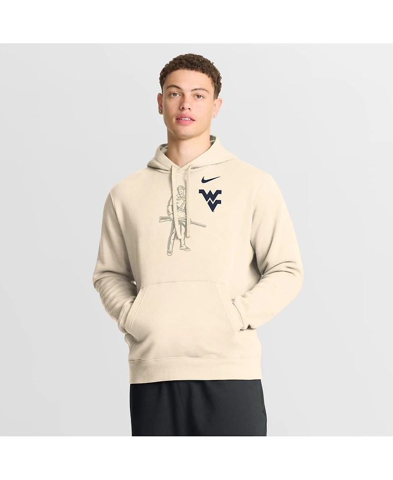 Nike Men's Cream West Virginia Mountaineers Campus Shadow Hoodie