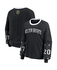 Wear by Erin Andrews Women's Black Vegas Golden Knights Long-Sleeve Sport T-Shirt