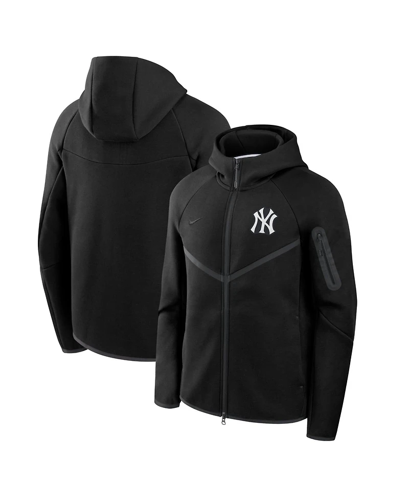 Nike Men's Black New York Yankees Tech Fleece Windrunner Full-Zip Hoodie Jacket