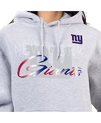 G-iii 4Her by Carl Banks Women's Gray New York Giants Shadow Logo Fleece Pullover Hoodie