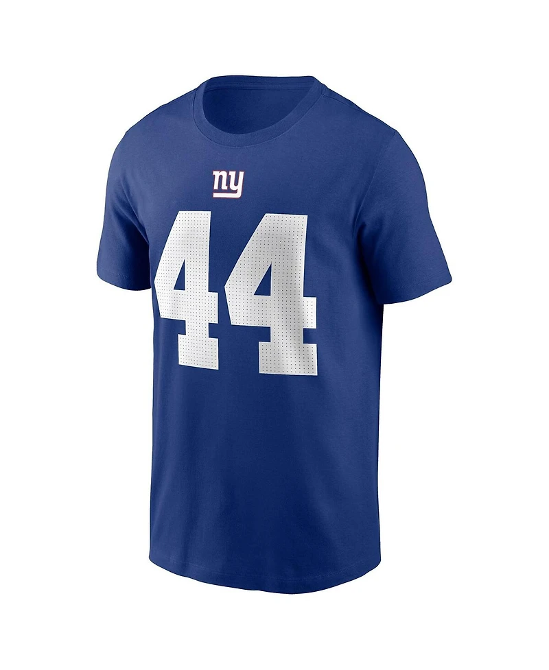Nike Men's Cam Skattebo Royal New York Giants Name Number T-Shirt