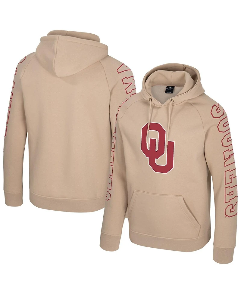 Colosseum Men's Tan Oklahoma Sooners Big Break Raglan Hoodie