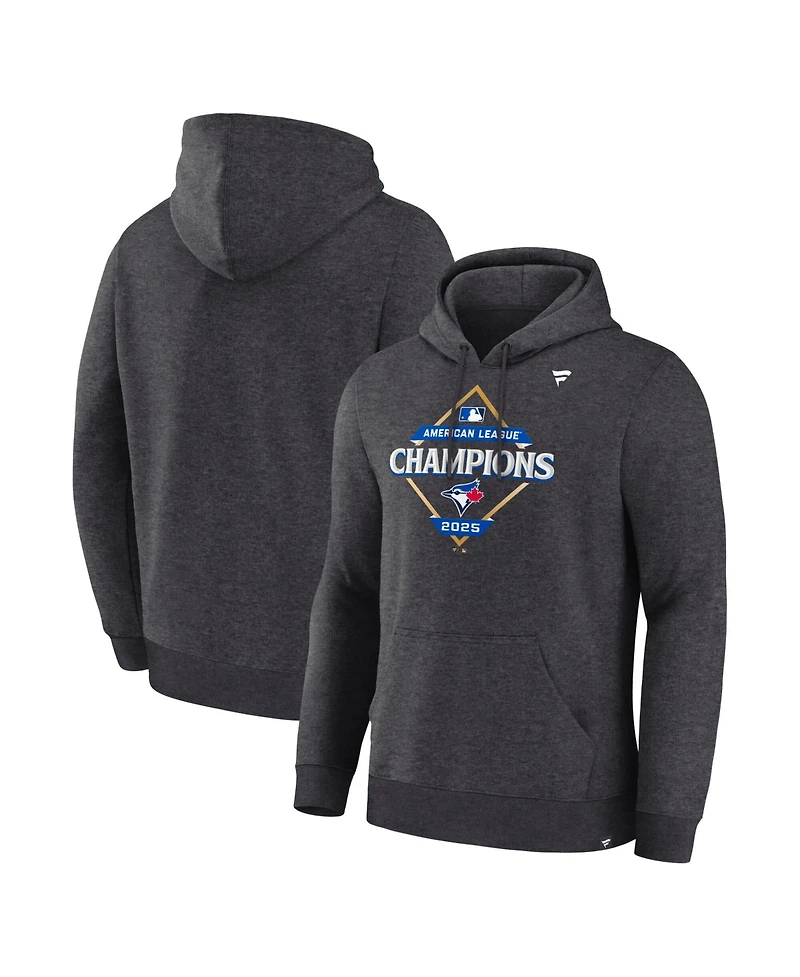 Fanatics Men's Heather Charcoal Toronto Blue Jays 2025 American League Champions Locker Room Hoodie