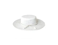 BrunnaCo Loretta Linen Jute Hat in Off White
