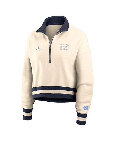Jordan Women's Tan North Carolina Tar Heels Legacy Half-Zip Sweatshirt