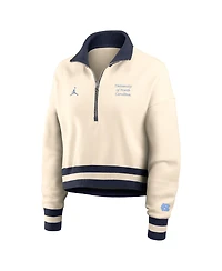 Jordan Women's Tan North Carolina Tar Heels Legacy Half-Zip Sweatshirt