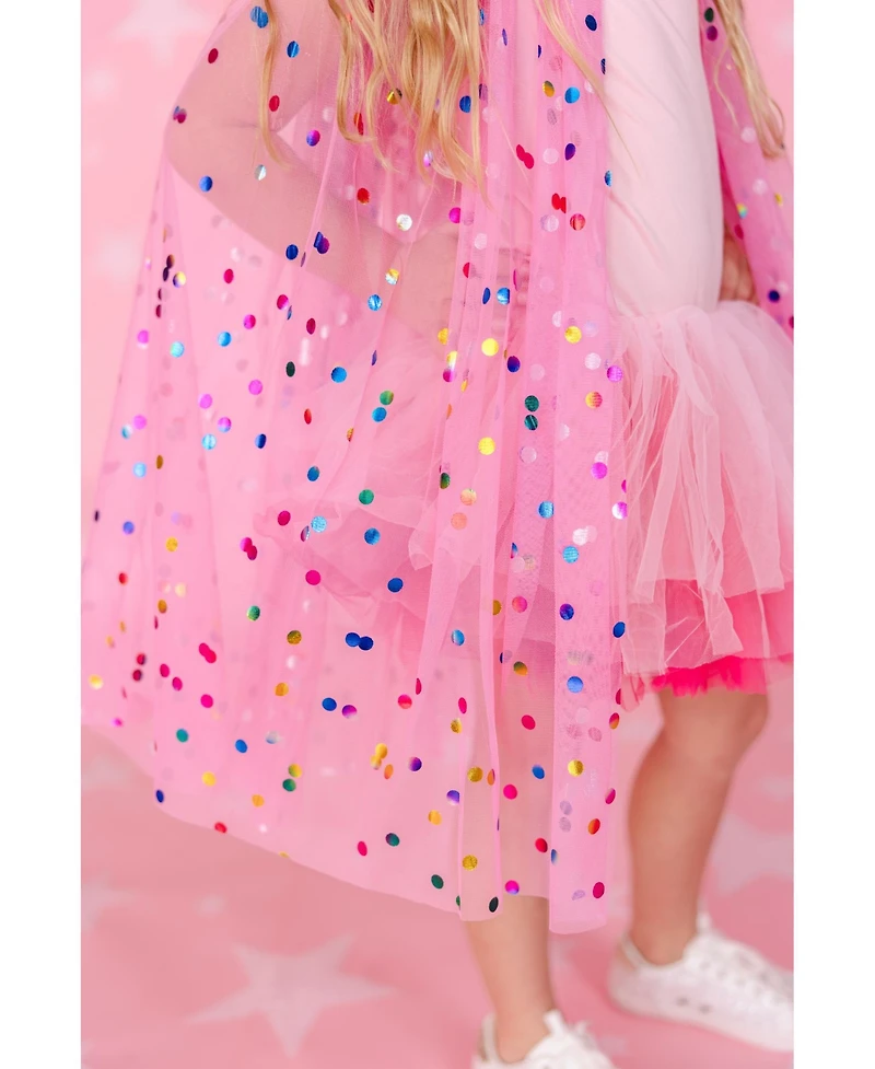 Sweet Wink Girls Raspberry Confetti Cape