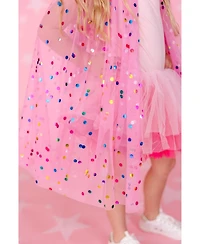Sweet Wink Girls Raspberry Confetti Cape
