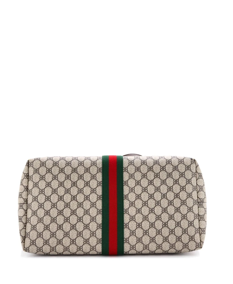 Pre-Owned Balenciaga Large x Gucci The Hacker Project Tote Graffiti Bb Coated Canvas