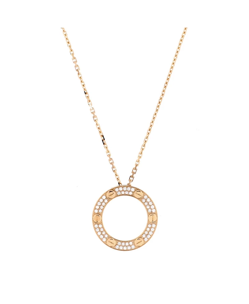 Pre-Owned Cartier Pave Love Pendant Necklace