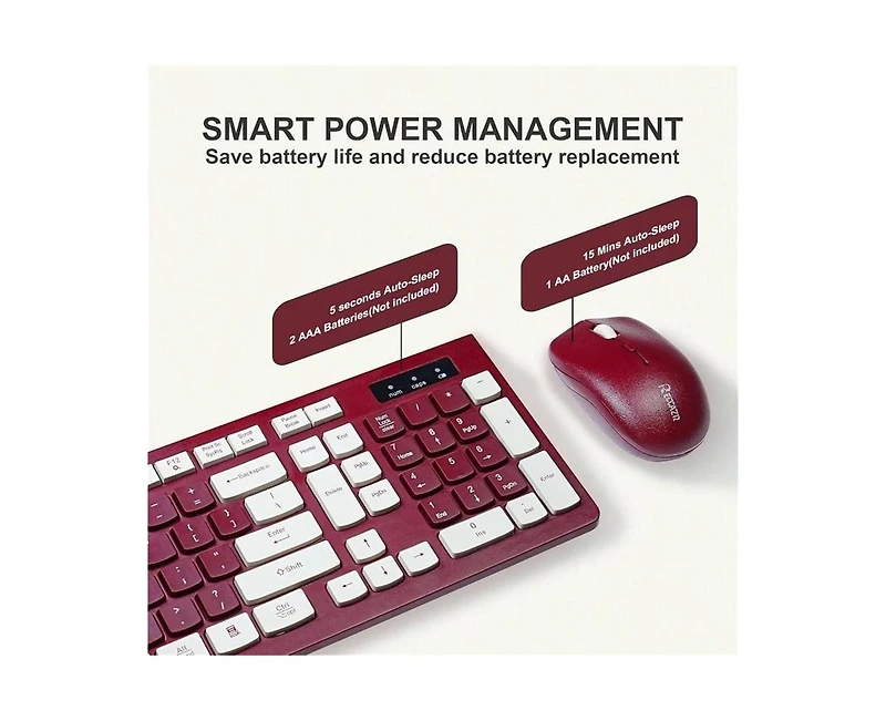 Wireless Keyboard and Mouse Combo