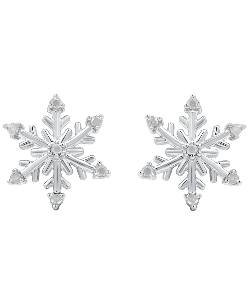 Macy's Diamond Earrings (1/10 ct. t.w.) in Sterling Silver