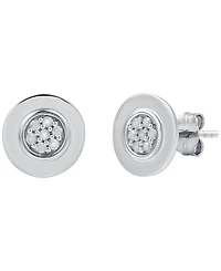 Macy's Diamond Round Earrings (1/10 ct. t.w.) in Sterling Silver