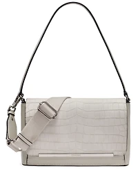 Macy's Alia Croc Magnetic Snap Shoulder Bag