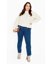 Avenue Women's Beata Asymmetrical Button Knit Sweater