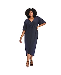 Avenue Women's Nala Metallic Mock Wrap Dress