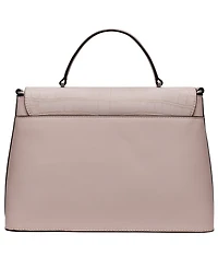 Macy's Alia Croc Magnetic Snap Satchel Bag