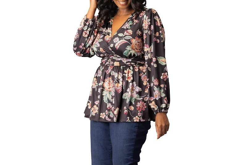 Women's Plus Leah Long Sleeve Tunic Top