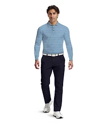 Pga Tour Men's Jaspe Print Long-Sleeve Golf Polo Shirt