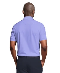 Pga Tour Men's Micro Geometric Print Short-Sleeve Golf Polo Shirt