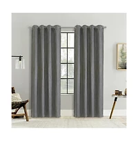 Thermalogic Bryson Provides Uv Protection Exclusive Room Darkening Grommet Curtain Panel 52" x 84" Grey