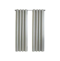 Thermaplus Zoey Room Darkening Window Treatment Grommet Curtain Panel for Bedroom Livingroom 52" x 95" Grey