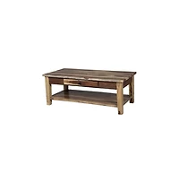 Porter Designs Taos Solid Sheesham Wood Coffee Table, Natural
