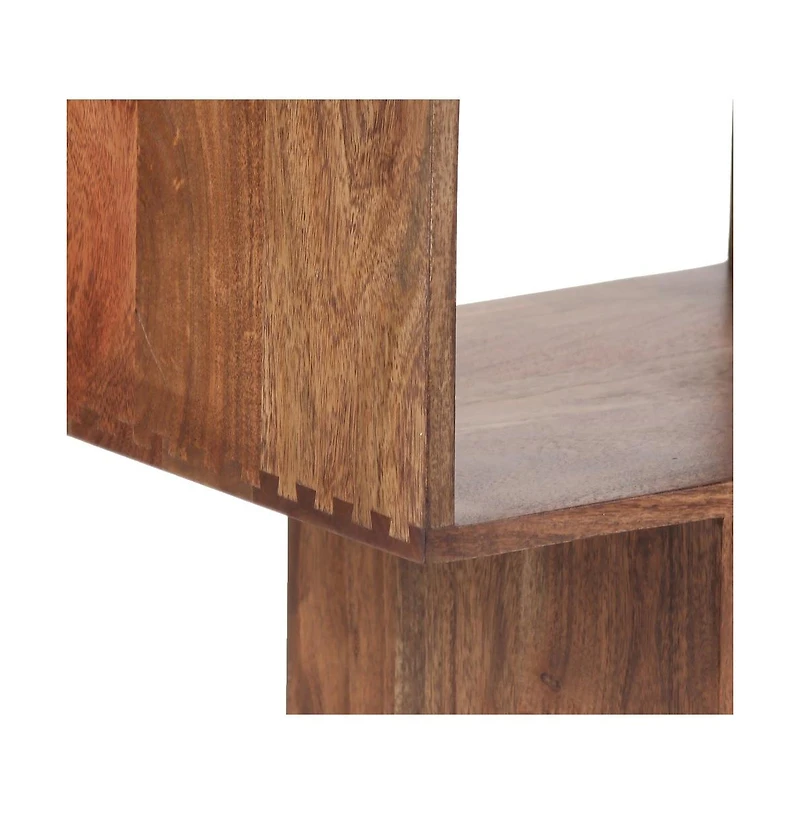 Porter Designs Portola Solid Acacia Wood Bookcase, Brown