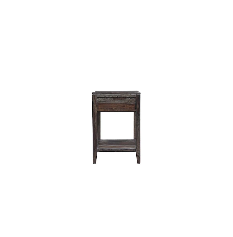 Porter Designs Fall River Solid Sheesham Wood End Table, Natural