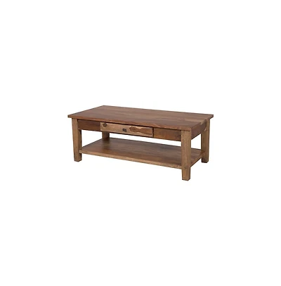 Porter Designs Taos Solid Sheesham Wood Coffee Table, Brown