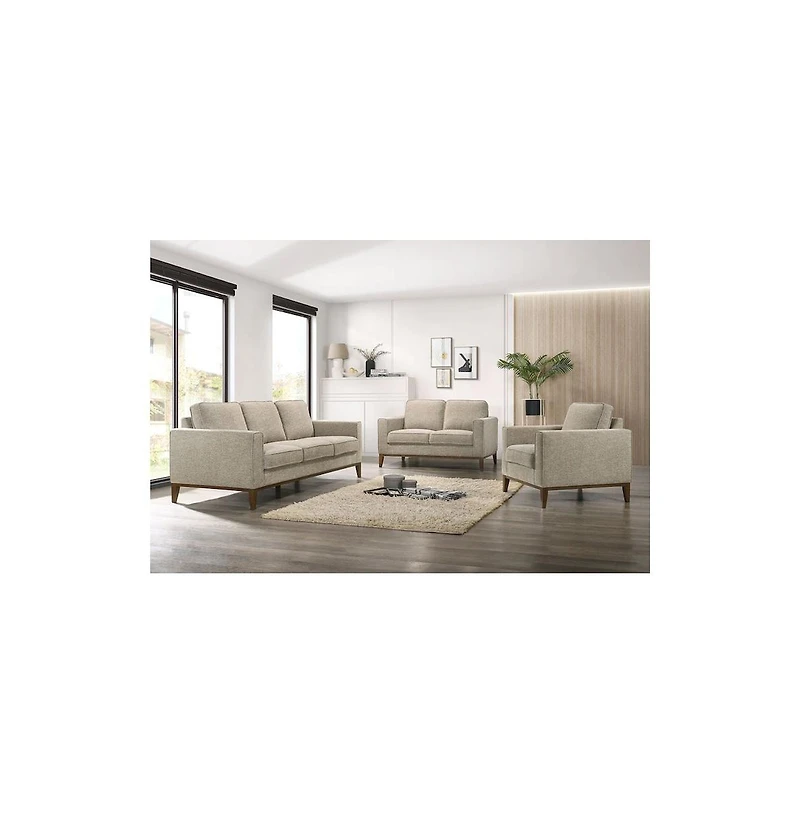 Porter Designs Annie Wood Trim Chair, Cream