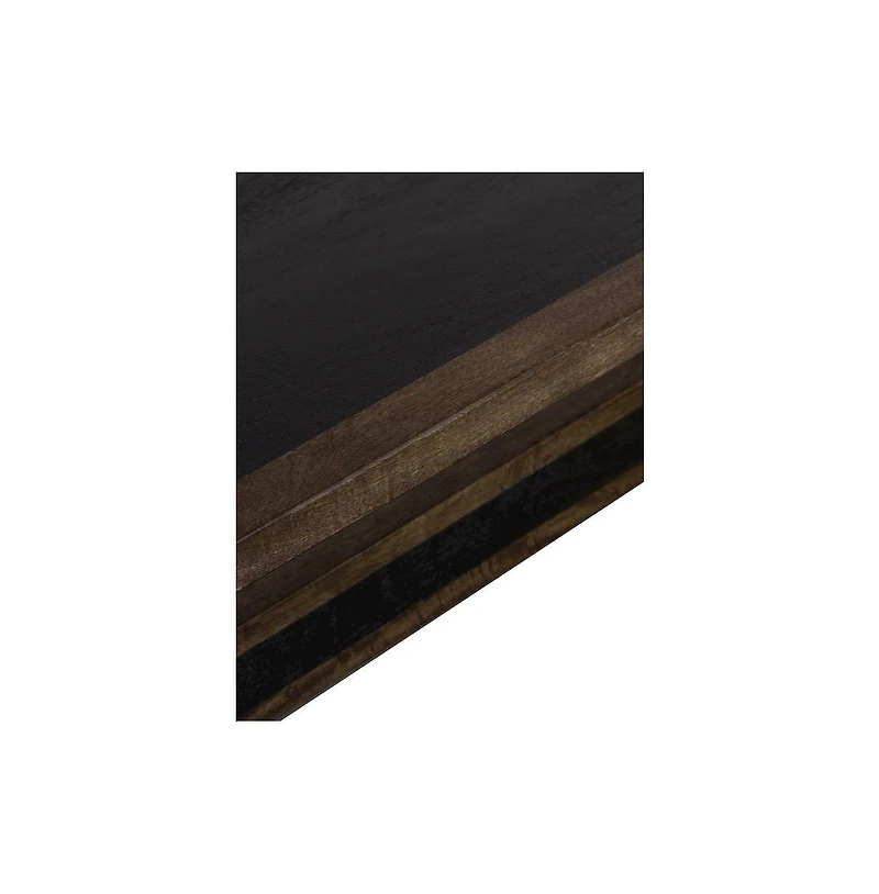 Porter Designs Udo Solid Wood Dining Bench, Black