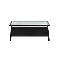 Canberra Solid Mango Wood Coffee Table, Black