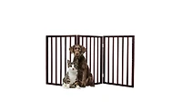 Petmaker 3-Panel Foldable Pet Gate, Brown