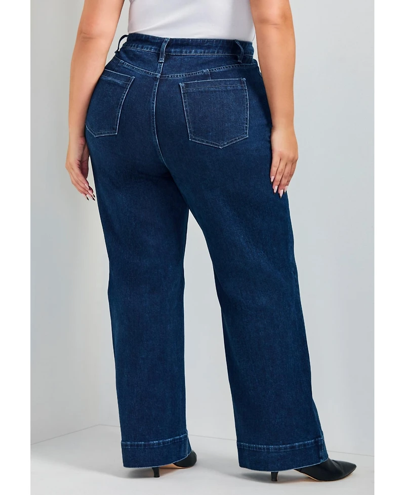 Avenue Women's Emma Wide Leg Jean