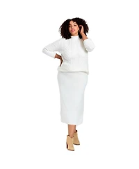 Avenue Women's A-Line Midi Sweater Skirt