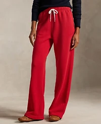 Polo Ralph Lauren Women's Drawstring Fleece Wide-Leg Sweatpant