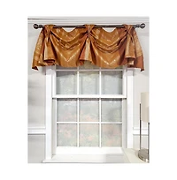 Rlf Home Nikoleta Celebration Valance Hand Pleated Tabs Elegant Window Treatment Valance 36" x 18" Gold