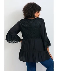 Avenue Women's Wallflower Lace Detail Tunic