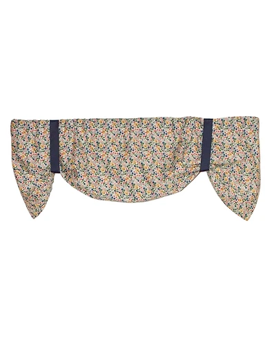 Rlf Home Petite Suspender 100% Cotton with Fully Lined 3" Rod Pocket Valnance for Windows 50" x 17" Multi